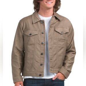 🤎🔹️Ben Sherman 🔹️Men's Shitake Stretch Twill Knit Trucker Jacket